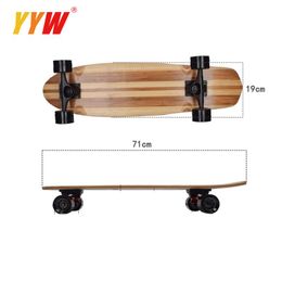 22 pouces à quatre roues skate plateau mini pont de skateboard longboard pour girl boy fishboard street extérieur sports 71x19cm small fish board