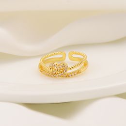 22k Fine Solid Stones 18ct THAI BAHT G / F Gold Rings paires les deux tombent amoureux CZ Satisfy Hearts Fancy Heart Ring Through
