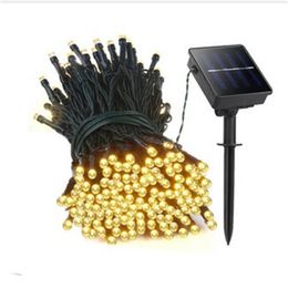 22M 200 LED solaire led guirlandes lumineuses guirlande lampes solaires de noël pour la décoration de fête de jardin de mariage Outdoor281A