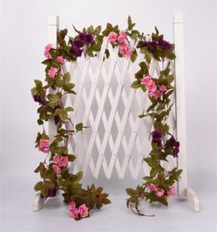 22m vigne de fleur artificielle fausse en soie rose ivy fleur pour décoration de mariage vignes artificielles suspendues Garland Home Decor 423 V24593806