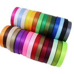 22 METERS / ROLL 12 MM Satijnen Linten Bruiloft Kerstmis Halloween Decoratie Verjaardag Party Gift Wikkelen Lint DIY Crafts Fabric