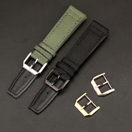 22 mm 125/75 mm kalf lederen canvas horlogeband sprign balk pin pin riem geschikt voor IWC wirstwatch