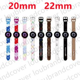 Bracelet de montre 22 mm 20 mm pour Samsung Galaxy Watch 5 4 bandes classique/Active 2/3/Gear S3 Frontier Smartwatch Silicone Couleur Impression Bracelet Remplacement Bracelet Intelligent