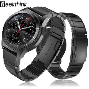 22mm 20mm Bracelet de montre pour Samsung Galaxy Watch 3 45mm 46mm Huawei Watch Gt2 Amazfit Bip Pace Motor 360 Bracelet en acier inoxydable S3 H0915