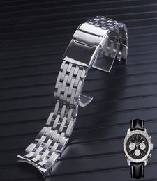 22 mm 24 mm Cruved eind hoogwaardige massief roestvrijstalen horloge armband voor Watch1305550