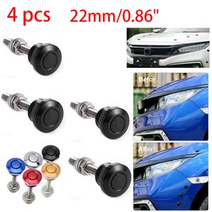 22mm 4 Uds. Botón Universal para capó de coche Kit de Clip de bloqueo de pasador de liberación rápida accesorios de capó de motor Sexy estilo