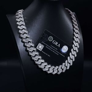 22 mm 925 sterling zilveren ketting moissanite zirkoon diamant hiphop modieuze en retro high fashion verkoop