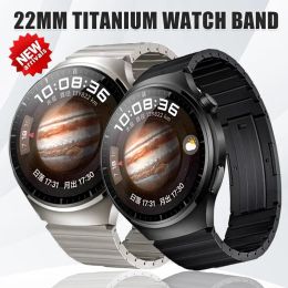 22 mm luxe titanium metalen band voor Huawei Watch GT4 46mm 4/4Pro 3Pro 46 mm Ultieme armband voor Samsung Gear S3 45 mm herenband