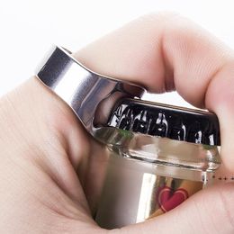 22mm mini ring bierflesopener keuken bar gereedschap roestvrijstalen vinger ring-vorm flessen bieren cap opening remover lle12274