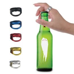 22mm Draagbare Mini Ring Bierfles Opener Keuken Bar Gereedschap Roestvrijstalen Vinger Ring-vorm Flessen Beers CAP Opening Remover
