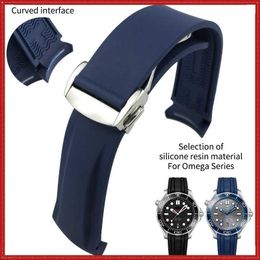 20mm 22mm Rubber Siliconen Horloge Band Voor Omega Seamaster 300 Speedmaster 20mm Horloge Band Voor Seiko SKX horlogeband Maan Riem Polsband