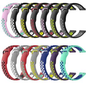 22mm siliconen sportband riem voor Samsung Galaxy horloge 46mm 20mm rubberen bandjes Galyxy 42mm Polsband Xiaomi Huami Amazfit 2