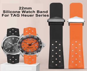 22 mm Silicone Watch Band voor F1 Cacera Diving Breathable Rubber Strap Men Dames Duurzame riem Watch Accessories5889073
