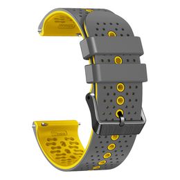 22 mm Sport Silicone Beaks voor Polar Grit X/Pro Vantage M/M2 Watchband Vervang Coros Apex Pro/46mm smartwatch -armband polsbandje