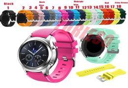 22 mm Sport Silicone Watch Band voor Samsung Gear S3 FrontierClassic -riem voor Huami Amazfit Pacestratos 21 polsbandjes6589793