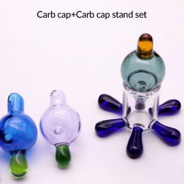 22mm UFO Carb Cap avec bouchons Stand Kit accessoire de fumée en gros pour Evan shore Quartz Banger pipe à eau Bangs en verre Narguilés