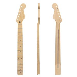 Manche de guitare électrique ST 22e qualité, manche en érable, tuyau en bois de pêche (fileté) MX0389D