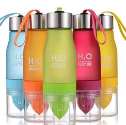 22oz H20 waterfles plastic vruchtensap draagbare infusieplesfuser drink buitensport fiets reizen sport fles
