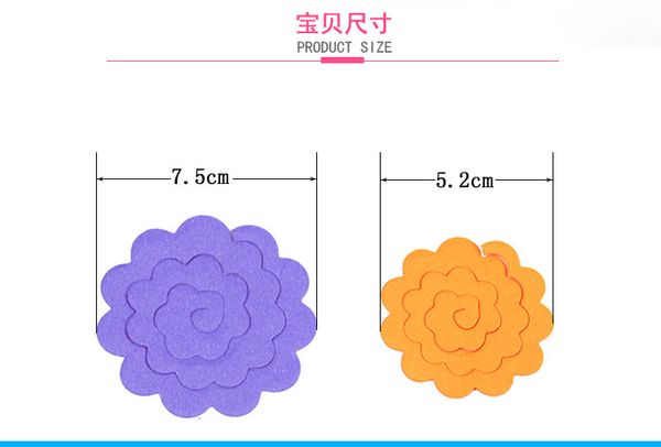 22pcs 3D Papier stéréo Papier Papier Roule Fleurs DIY Paper origami matériel quilling 10colors