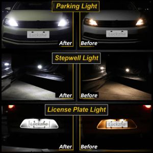 22pcs Car LED de voiture Kit d'éclairage intérieur pour Peugeot 5008 2009-2017 Auto Reading Dome Bulbes Plaque d'immatriculation Canbus Aucune erreur
