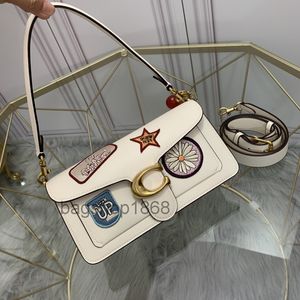 22S Designer Bag nieuwste merk Japanse stijl Badge Design enkele schoudertas letters echte lederen handtassen luxe axillaire pakket carto