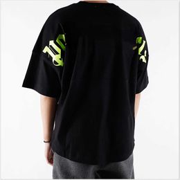 22s camisetas masculinas camisa palms palmangel cidade designer limitado inkjet graffiti carta impressão mulheres veleiro de manga curta casual yl4m