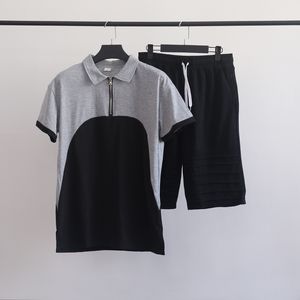 22S Hommes Mode Survêtements Designer Street Vêtements décontractés Été Nouvelle fermeture éclair T-shirt à manches courtes Shorts T-shirt et combinaison de pantalons