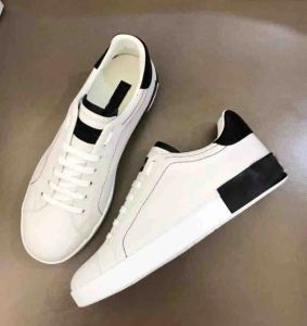 22S / S Chaussures de sport Blanc Cuir de veau Nappa Portofino Baskets Chaussures Marques de luxe Confort Baskets de plein air Hommes Marche EU35-457A