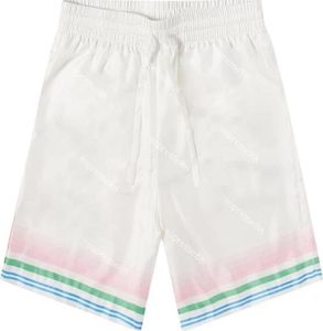 22S TAFEL Tennis Gedrukte gradiënt Silk Shorts Men and Women Fashion Designer Sets Hawaiian Casual Shorts Summer Beach S3049439