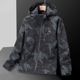 22ss arc veste designer manteau automne nouveau camouflage extérieur coupe-vent imperméable lâche course à capuche vestes hommes 4xl 5xl 6xl 7xl