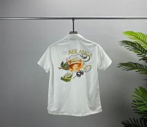 22SS Designer Lettre imprimé T-shirts Tee Sweathirt Fashion High Street Côtes courtes Summer Casual Tshirt Breathable Men Women 2280799