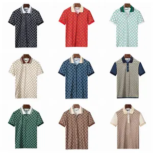 Polos de diseñador Hombres Polos de lujo Casual Camiseta para hombre Estampado de letras Moda High Street Man Tee Cottom Ropa Camisetas