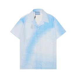 22SS Designer Shirt Mens Button Up Shirts Print Bowling Shirt Hawaii Casual Shirts Men Slim Fit Classe Robe ￠ manches