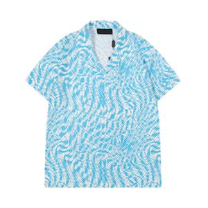 22ss Designer Shirt Mens classique lettre impression chemise de bowling Hawaii Floral Casual Shirts Hommes Slim Fit Robe à manches courtes t-shirt hawaïen
