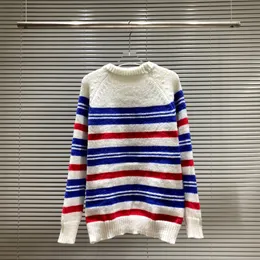 22SS Designer Sweater Luxe mannen en vrouwen gradiënt Jacquard Letters Men's Paris Mode Kwaliteit T-Shirt Street Hip Hop Lange mouwen Sweaters