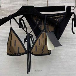 22SS Designer Swimsuit Women Vintage Thong Micro Cover Up Dames Bikini Sets Swimwear Gedrukt Bads Pakken Zomerstrand Dragen Zwemmen