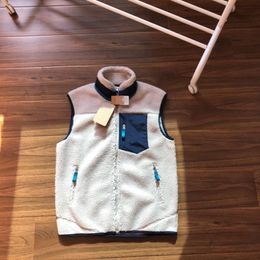 22SS Designer Dikke warm Vest luxe klassieke retro-x herfst winterpaar modellen lamb cashmere fleece vesten voor mannen vrouwen