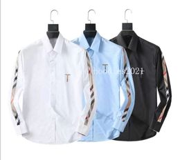 22SS Designers Mens Drail Shirts Business Fashion Casual Shirt Brands Men Shirts Spring Slim Fit Chemises de Marque Pour Hommes 758098467