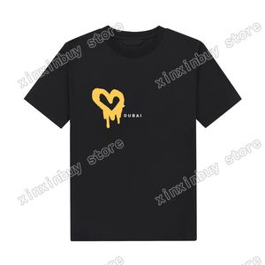 22ss designers Designers Tee shirt Top Mens T-shirts T-shirts Peinture Modèle d'amour Man Paris T-shirt à manches courtes Sleeve Luxurys T-shirts Noir Blanc XS-L