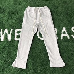 Pantalones de algodón con letras bordadas 22SS para hombre y mujer, Hip Hop, Color gris para las cuatro estaciones