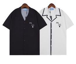 Beroemde merk designer shirt heren zomer nieuwe hoogwaardige bedrukte zijden korte mouw revers T-shirt maat M-3XL