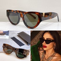 Modeontwerper zonnebril SLM94 zonnebril met driehoekig frame voor dames M94 UV400 gecoate beschermende lenzen dames luxe bril met origineel etui