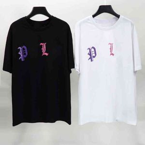 22SS Hip Hop Men Fashion T -shirt Palmen Letter Afdrukken Korte mouw T -shirt Doll losse t -shirts vrouwen rond nek katoen t -shirts hoog