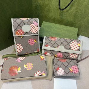 22ss hotsale femmes hommes unisexe portefeuille pliant de luxe concepteur fermeture éclair autour des portefeuilles porte-cartes unisexe mini sac de téléphone à rabat