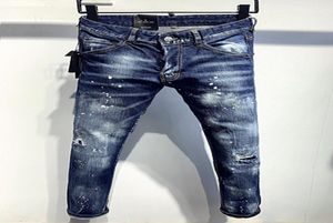 22SS jeans Europese en Amerikaanse casual broek heren motorfiets hiphop denim gescheurde gat gewassen jeans shorts uared2 uared 98166529514