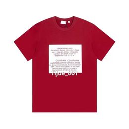 22SS LONDRES ANGLETERRE T-shirt imprimé Populaire Highstreet Homme Femme ROUGE T-shirt Style Oversize Été Haut de Gamme Designer T-shirts Respirant Casual Manches Courtes TJAMTX183