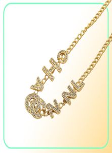 22SS Luxe ontwerper Pendant kettingen Roestvrij staal Classic Simple Geometric Crystal Rhinestone Necklace Women Wedding Sieraden 5872081