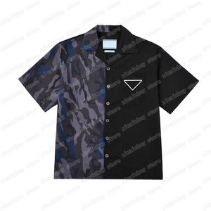 22SS Men Designers T-shirt Coton Camouflage Triangle Étiquette à manches courtes Homme Crew Neck Streetwear blanc noir vert xinxinbuy m-xl252y
