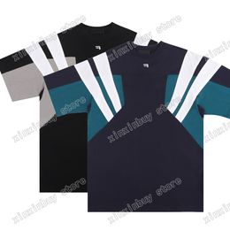 22SS Mannen Ontwerpers T-shirt Polo Letter Borduurwerk Beelden Korte Mouw Man Crew Hals Streetwear White Black Xinxinbuy XS-L