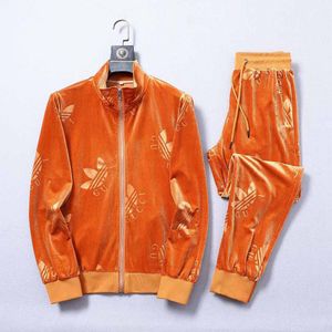 22SS Tracksuit Brand Designer Men's Sports Pak Tweedelige Zipper Letter Drukken Borduurwerk met lange mouwen Casual Men's Two-Pieces Suits